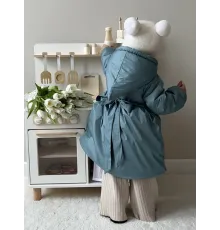 Пальто демисезонное — голубой, зеленый