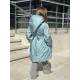 Пальто демисезонное — голубой, зеленый